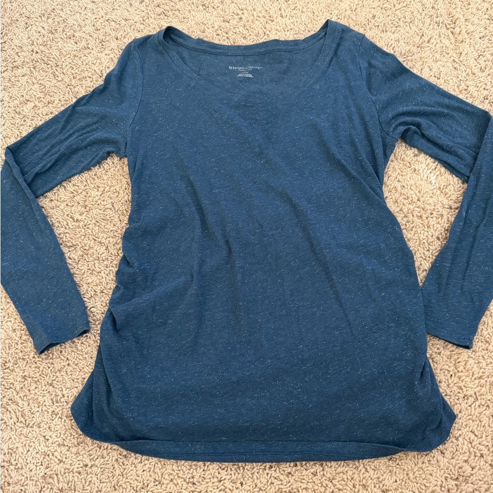 Women's Blue Long Sleeve Top